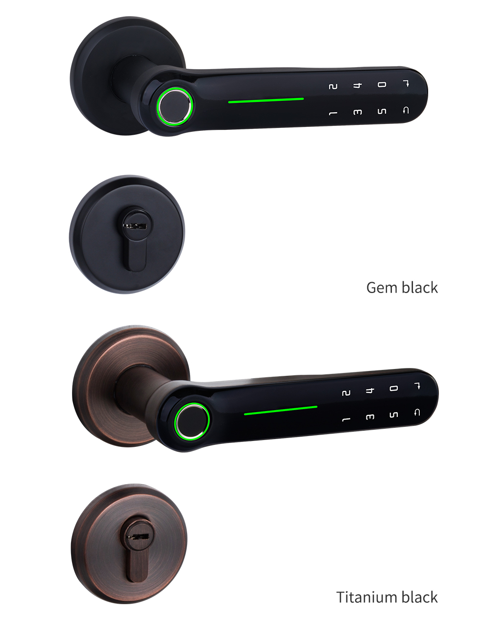 Glomarket Tuya Simple Design Indoor Smart Fingerprint Door Lock Password Handle Smart Door Lock