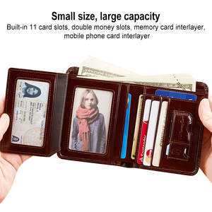 Portafoglio retrò di nuova moda WRF-65, blocco RFID in vera <span class=keywords><strong>pelle</strong></span> porta soldi porta carte da uomo portafogli borse in <span class=keywords><strong>pelle</strong></span> - Product Image 6