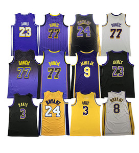 Nouveaux maillots de basket-ball cousus <span class=keywords><strong>pas</strong></span> chers 2026 – 77 Doncic, 24 Bryant, 3 Davis - Product Image 1