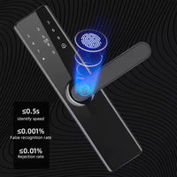 Offre spéciale Serrure intelligente Tuya/TTLOCK avec reconnaissance d'empreintes digitales, serrure de porte intelligente avec carte et mot de passe, serrures semi-automatiques intelligentes