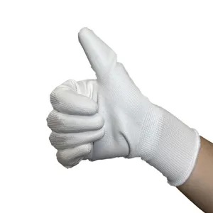 安全工作13号黑色聚氨酯涂层手套聚氨酯涂层浸渍安全护手手套黑色农民手套