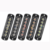 Feu de signalisation latéral ultra-mince à 6 LED en plastique pour camion, lampe de gabarit latérale universelle 12-36V pour remorque de camion