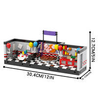MOOXI Bricks MOC1281-A 745 pièces FNAF Midnight Bear Stage Modèle d'assemblage DIY Jouets éducatifs Ensembles de blocs de construction Jouets pour enfants