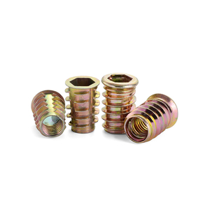 Écrous à filetage interne et externe M4 M5 M6 M8 M10 pour meubles et menuiserie, écrous hexagonaux encastrés en alliage de zinc et acier - Product Image 3