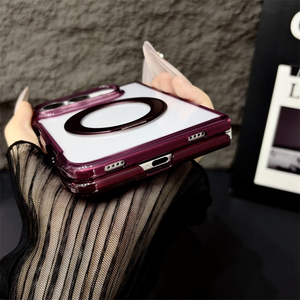 เคสโทรศัพท์มือถือ iPhone18 DUO แบบใส พร้อมขาตั้งแม่เหล็กพับได้ หมุนได้ 360 องศา - Product Image 6