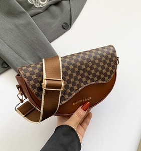 Nouveau Sac Bandoulière Demi-Lune Moderne pour Femme 2026, Imprimé Léopard, en Similicuir Marron Vintage avec Accents Métalliques et <span class=keywords><strong>Sangle</strong></span> Réglable - Product Image 2