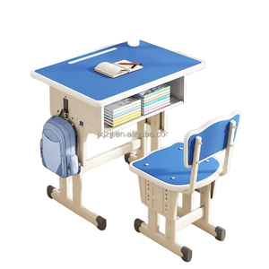 Design moderno scuola di educazione mobili all'ingrosso tavolo per studenti e sedia Set di lettura scrivanie da tavolo per camera da letto - Product Image 2