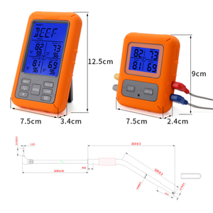 Zamanlayıcı ile barbekü ekran su geçirmez pişirme barbekü Lcd termometreler et pişirmek için gıda termometre - Product Image 2