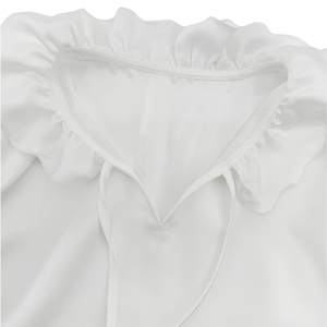 Nuova Collezione di Abbigliamento Femminile Personalizzato, Elegante Camicetta Formale con Volant e Maniche Lunghe con Bottoni - Product Image 3