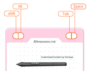 10moons T503 tableta gráfica profesional 8192 niveles pluma inalámbrica tableta dibujo tableta gráfica con Stylus Animate - Product Image 4