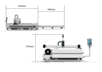 Machine de découpe laser à fibre multifonctionnelle avec dispositif à double mandrin stable pour la découpe de tuyaux et de plaques ronds, carrés et rectangulaires