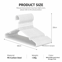 Cintres de balcon extra-larges robustes, design moderne et gain de place, pour vêtements d'adultes et d'enfants, usage en dortoir et pour étudiants, en plastique PE