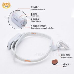 Lámpara Frontal LED Recargable de 3W para Exámenes Dentales, Portátil, con Brillo Ajustable, para Uso Médico Móvil - Product Image 2