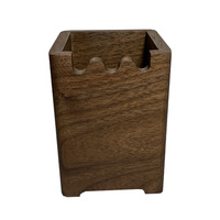 Boîte de rangement en bois brun en gros, artisanale, décoration artistique en bois, porte-crayons en bois, organisateur de bureau