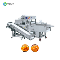Industriële productielijn voor frites met friteuse en oliefilter, gebruikte productielijn voor frites