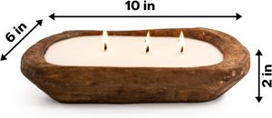 Wood Dough <strong>Bowl</strong> Candles Wooden Decorative Farmhouse Dough <strong>Bowl</strong> Hand <strong>Carved</strong> Centerpiece Wooden Dough <strong>Bowl</strong> - Product Image 4