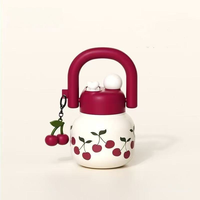 Bouteille d'eau portable de haute qualité, grande capacité, type paille, double ouverture, motif dessin animé, pour enfants, idéale pour les sports de plein air, cadeau parfait