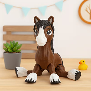 FUSEJOY Figurine imprimée en 3D la plus vendue, 8 cm, articulations mobiles, modèle d'animal mignon, multicolore, anti-stress - Product Image 2
