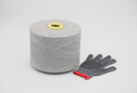 Fil à tricoter et à tisser du Vietnam Ne 6/1-Ne 10s/1, 35% coton recyclé, 65% polyester recyclé, fil à filature ouverte pour tricot à la main, facile à utiliser