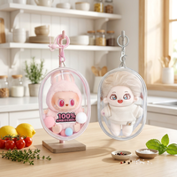 PVC-Displaypuppen-Schutzhülle mit Reißverschluss, Transparente Vinyl-Puppentasche, Durchsichtige PVC-Schlüsselanhängertasche