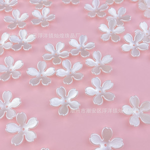 Cuentas de flores acrílicas de cinco pétalos para la fabricación de pulseras al por mayor, origen Chaozhou, moldeado por inyección, accesorios de joyería DIY - Product Image 2