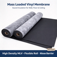 Feuille de barrière acoustique en vinyle massif WANER MLV - Prête à l'emploi à base d'eau, flexible, réduction du bruit pour les murs/sols/plafonds des pièces