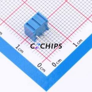 Résistance/potentiomètre réglable 3362P-103-LF, composant traversant (THT)-3P, 7x6,8 mm, résistance 10 kOhm, 10 %, 500 mW, 250 ppm/ ℃ - Product Image 2