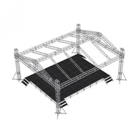 Torre de elevación de armazón de aleación de aluminio de alta calidad para sistemas de sonido line array, portátil, con espiga cuadrada y sistema de pernos