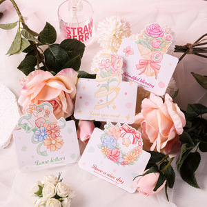Vente en gros d'usine, bouquet personnalisé pour la Saint-Valentin, petit bouquet romantique, carte de vœux imprimée en couleur - Product Image 4