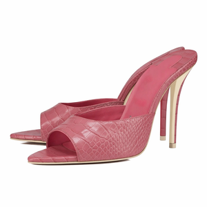 Sandali Estivi Eleganti da Donna con <span class=keywords><strong>Tacco</strong></span> a Spillo Sottile, Punta Affusolata e Bocca di Pesce, Stile Europeo Sexy - Product Image 1