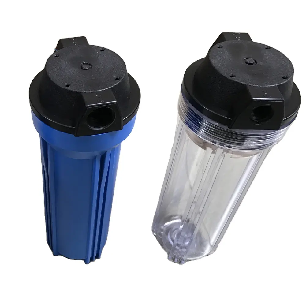 Boîtier de filtre transparent de 10 pouces, cartouche de filtre à eau
