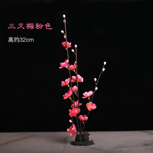 <b>Artificial</b> Plum Blossom Pink 32cm High Decorative <b>Flower</b> For Wedding Banquet - Product Image 1