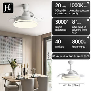 Ventilateur de plafond intelligent de haute qualité de 42 pouces avec 6 vitesses de vent, télécommande, lumière, ventilateur de salon, ventilateur de plafond LED - Product Image 5