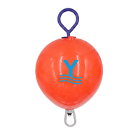 Bouée de stationnement marine YUMETAL série CC en PVC avec boulon à œillet et tige de traction