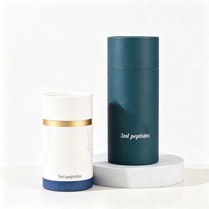 Custom Round Luxury Paper Cylinder <b>Gift</b> <b>Box</b> <b>White</b> Kraft Tube Packaging For Cosmetic Jar Perfume And Essential Oil Small Bottle - Product Image 2