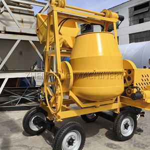 Diesel-Betonmischer Kleiner Tragbarer Beton- und Zementmischer mit Stahlseil-Hebevorrichtung - Product Image 4