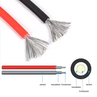4mm 6mm 10mm 16mm Schwarzes Rotes Kupferkabel Solarmodul DC-Verlängerungskabel 14/12/10 AWG PVC-Isoliertes Photovoltaik-Kabel