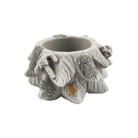 Pot de fleurs en béton minimaliste moderne de petite taille pour plantes succulentes, pour l'intérieur et l'extérieur