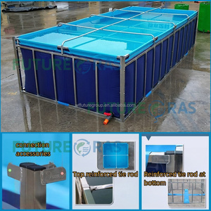 Équipement d'hydroponie pour tilapias, bassin à poissons carré, biofloc, bassin d'aquaculture rectangulaire, réservoir de ferme piscicole avec supports - Product Image 2