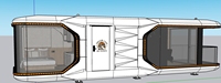 Villa capsule moderne de luxe de 11,5 m² préfabriquée avec salle de bain et chambre, structure en acier, installation rapide pour 3 personnes, hôtels