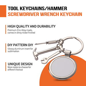 Herramienta Llaveros Personalización <span class=keywords><strong>Regalo</strong></span> <span class=keywords><strong>Día</strong></span> <span class=keywords><strong>del</strong></span> <span class=keywords><strong>Padre</strong></span> Papá Herramientas Martillo Destornillador Llave Llavero de metal - Product Image 3