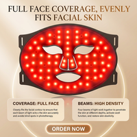 Masque facial laser certifié 510K en silicone de qualité alimentaire, marque privée, cryo-refroidissement, luminothérapie rouge, masque de soin personnalisé