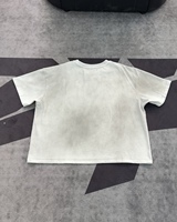 T-shirt pour homme personnalisé avec impression DTG Kornit, effet délavé, style streetwear vintage, imprimé artistique, tissu épais