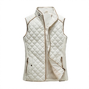 Custom <b>Women's</b> Quilted Puffer Vest Lightweight Sleeveless Winter Vest with Stand Collar Zip Up Casual Outerwear Wholesale - Product Image 1