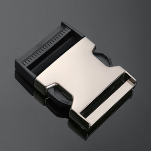 Side Release Buckle Zinc Alloy Silver Black Adjustable <b>Webbing</b> Buckle For Bags Durable Hardware Accessory Fasteners - Product Image 2