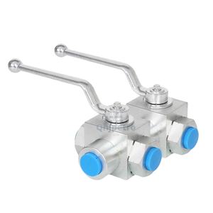 Vanne à bille hydraulique à 3 voies haute pression Qhjpetro 3/8 <span class=keywords><strong>BSP</strong></span> Modèle Khb 50MPA Utilisation dans l'industrie minière - Product Image 1