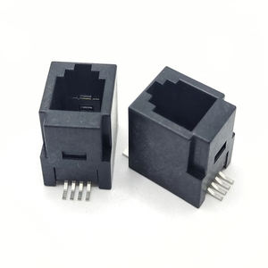 Connettore <span class=keywords><strong>RJ45</strong></span> Maschio/Femmina Tipo <span class=keywords><strong>SMT</strong></span> 4P4C con Luce LED per Connessioni PCB e Cavi - Product Image 1