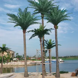 10 FT Simulation Coconut Date Palm Tree Plants Outdoor Make Artificial Tree Palm Tree Outdoor