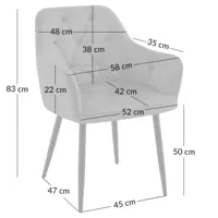 Chaise d'appoint rembourrée moderne pour restaurant, salon, hôtel, chaise pivotante en velours nordique pour salle à manger