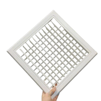 Grille d'aération carrée en plastique ABS de qualité supérieure, facile à installer, pour système HVAC, grille d'aération à débit d'air réglable pour la maison